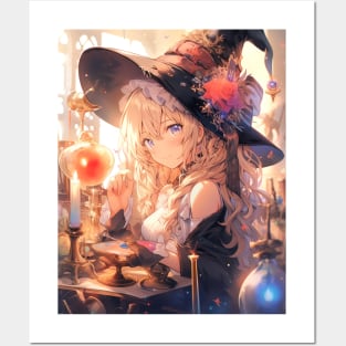 Witch girl Posters and Art